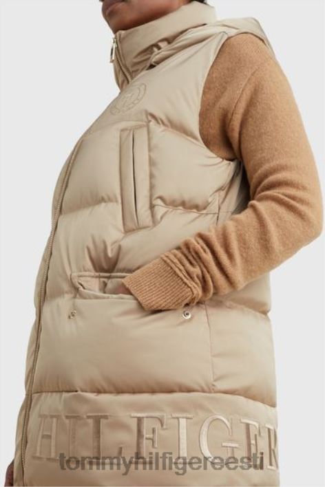 satiinist udusulgedest ümbris RJV623409 beež Tommy Hilfiger