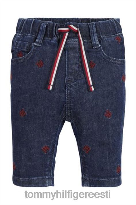 beebi monogramm critter print teksapüksid RJV623689 sinine Tommy Hilfiger