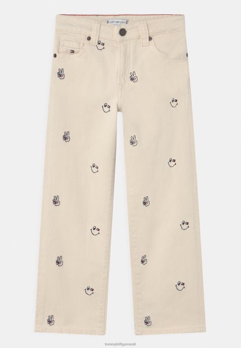 girlfriend critter lõdvestunud teksapüksid RJV626419 ekru Tommy Hilfiger