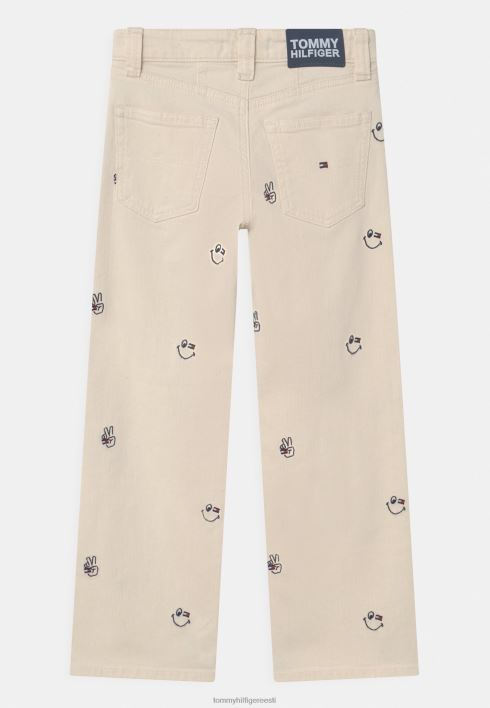 girlfriend critter lõdvestunud teksapüksid RJV626419 ekru Tommy Hilfiger