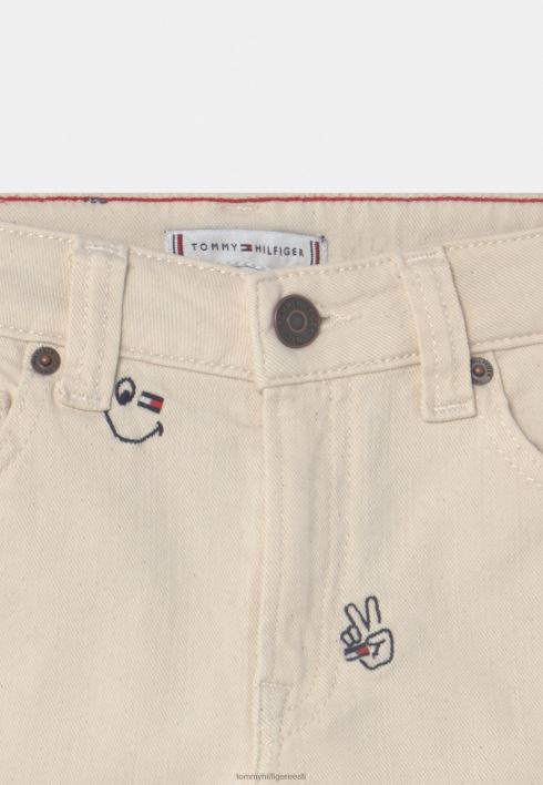 girlfriend critter lõdvestunud teksapüksid RJV626419 ekru Tommy Hilfiger