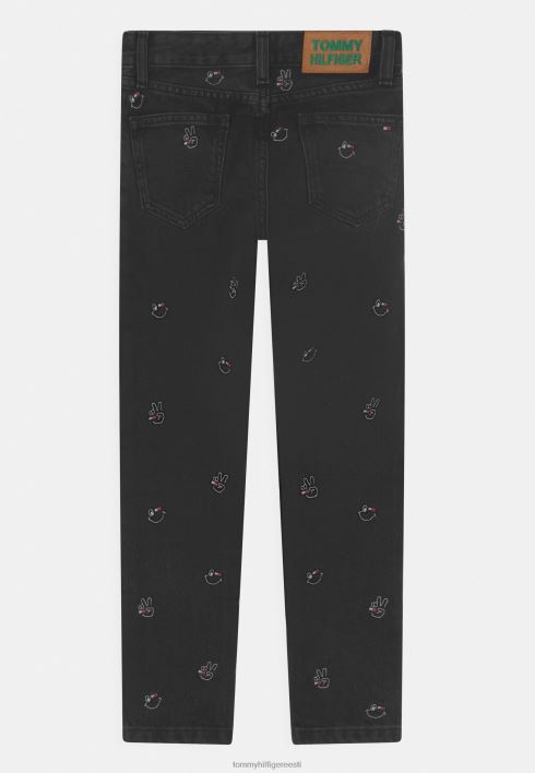 spencer kitsendavad critter slim fit teksad RJV626353 must Tommy Hilfiger