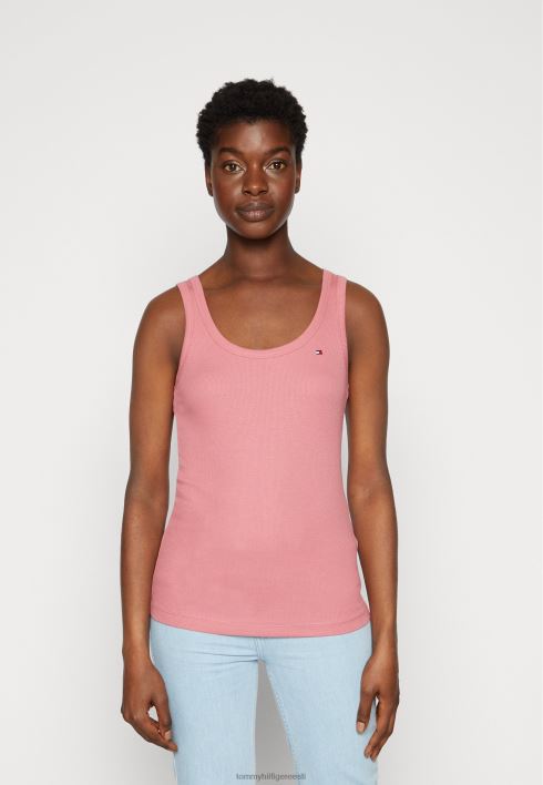 õhuke tank top RJV624070 inglise roosa Tommy Hilfiger