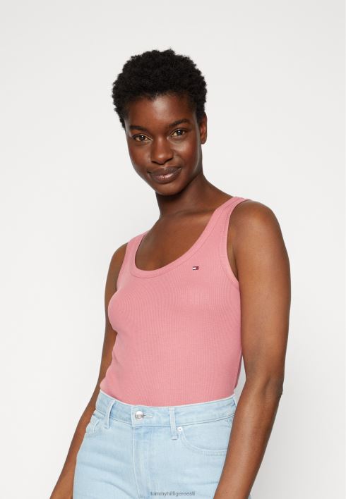 õhuke tank top RJV624070 inglise roosa Tommy Hilfiger