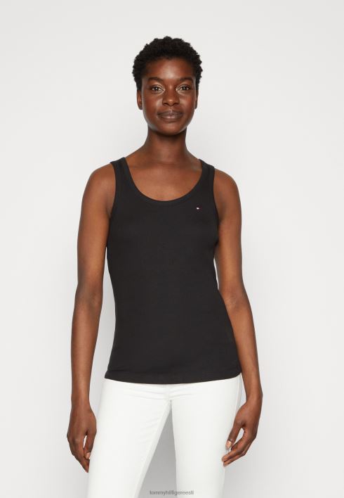 õhuke tank top RJV624285 must Tommy Hilfiger