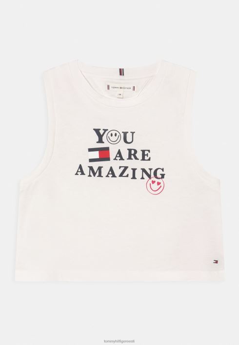positiivne graafiline tank top RJV628066 valge Tommy Hilfiger
