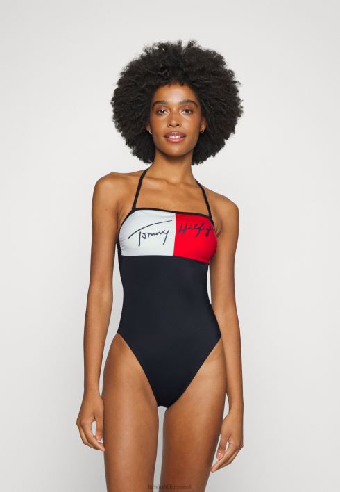 bandeau ühes tükis ujumistrikoo RJV628572 kõrbe taevas Tommy Hilfiger