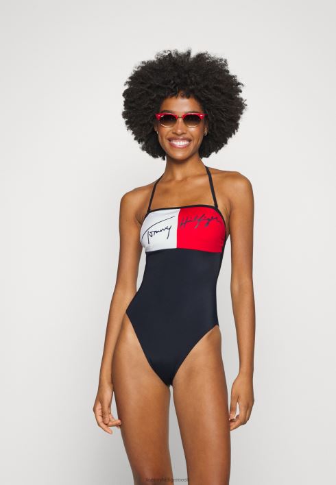 bandeau ühes tükis ujumistrikoo RJV628572 kõrbe taevas Tommy Hilfiger