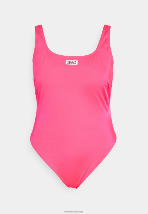 ühes tükis kaarjas ujumistrikoo tagasi võtma RJV625692 hüperroosa Tommy Hilfiger