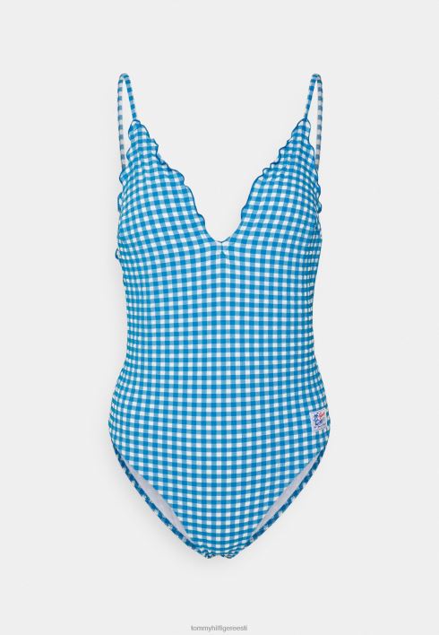 ühes tükis ujumistrikoo RJV626128 saar sinine/valge Tommy Hilfiger