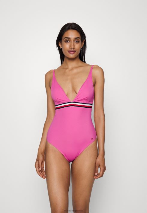 kolmnurkne ühes tükis ujumistrikoo RJV624757 särav roosa Tommy Hilfiger