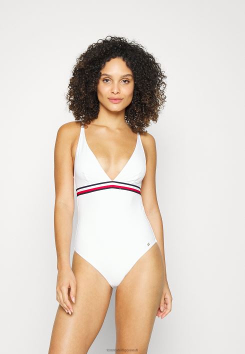 kolmnurkne ühes tükis ujumistrikoo RJV625561 valge Tommy Hilfiger
