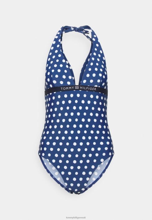 päitsetega ühes tükis ujumistrikoo RJV627987 tumesinine Tommy Hilfiger