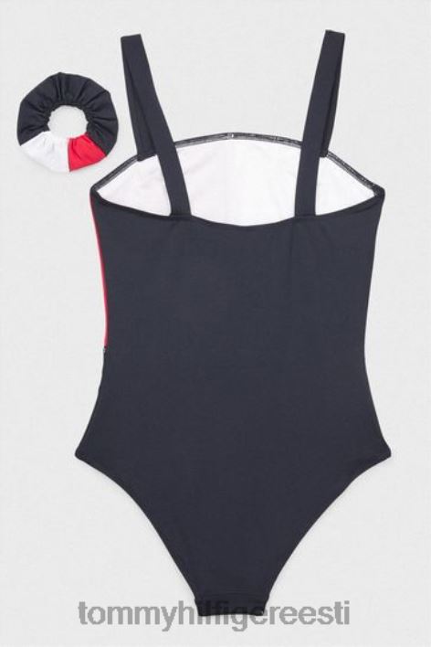 tüdrukute logoga ujumistrikoo RJV623113 sinine Tommy Hilfiger