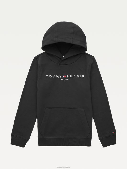 Laste unisex 8-16 hädavajalik kapuuts RJV62218 must Tommy Hilfiger