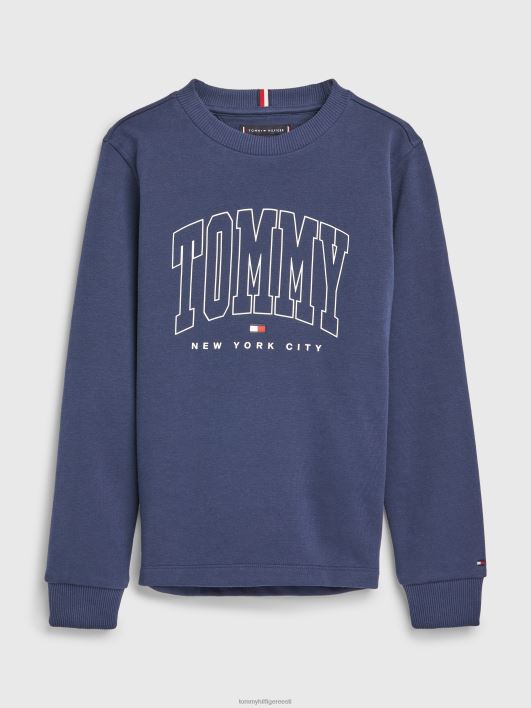 poiste 8-16 ülikooli logoga dressipluus RJV62222 hämar merevägi Tommy Hilfiger
