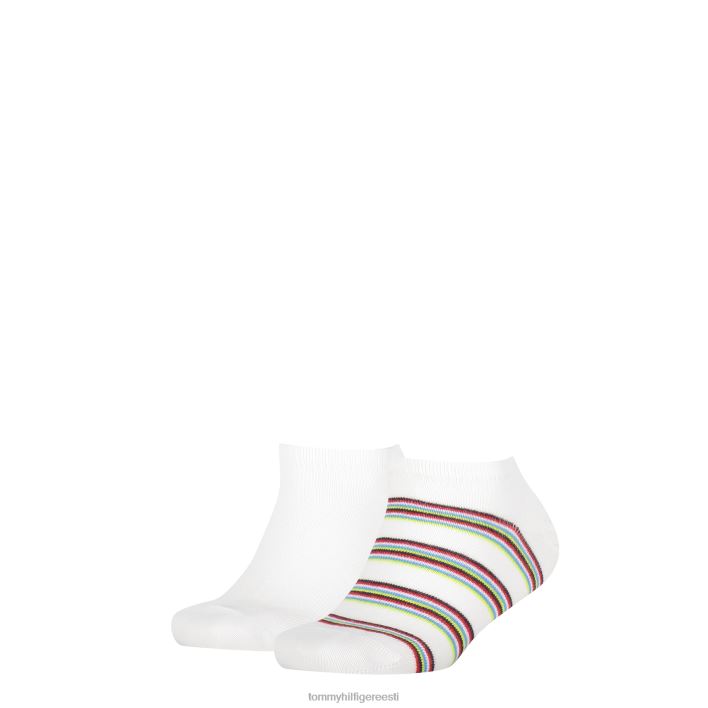 2-pakendis laste tossud mitmevärvilised triibud RJV62177 valge Tommy Hilfiger