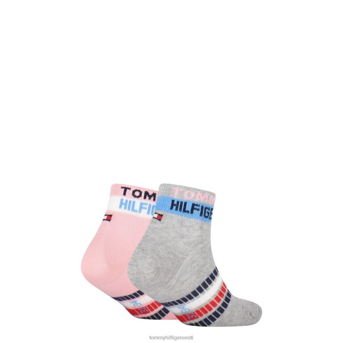 2-pakendis lastekvartali logopael RJV62190 helehall melanž/lk Tommy Hilfiger