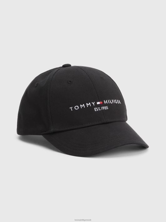 laste väljakujunenud logo tikkimismüts RJV62170 must Tommy Hilfiger
