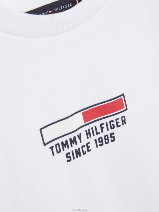 poiste 8-16 lipuga logoga T-särk RJV62264 valge Tommy Hilfiger