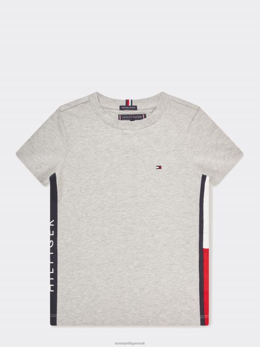 poiste 8-16 lipuline tee RJV62265 helehall kanarbik Tommy Hilfiger