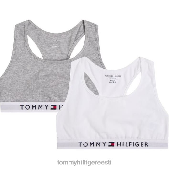 2 komplekti logoga rinnahoidja RJV6220352 hall/valge 0ud Tommy Hilfiger