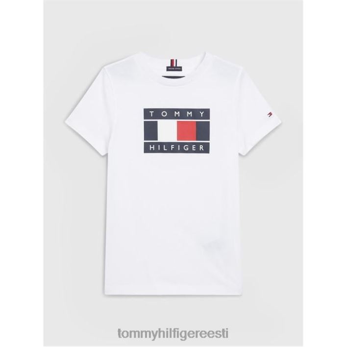 globaalse triibuga lipu tee s/s RJV6220445 valge ybr Tommy Hilfiger