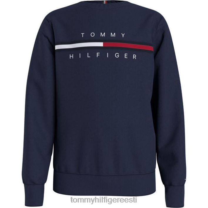 lipp ribi kaelusega dressipluus RJV6220009 merevägi c87 Tommy Hilfiger