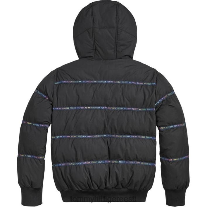 pikk teibiga polsterdatud jope RJV6219841 must Tommy Hilfiger