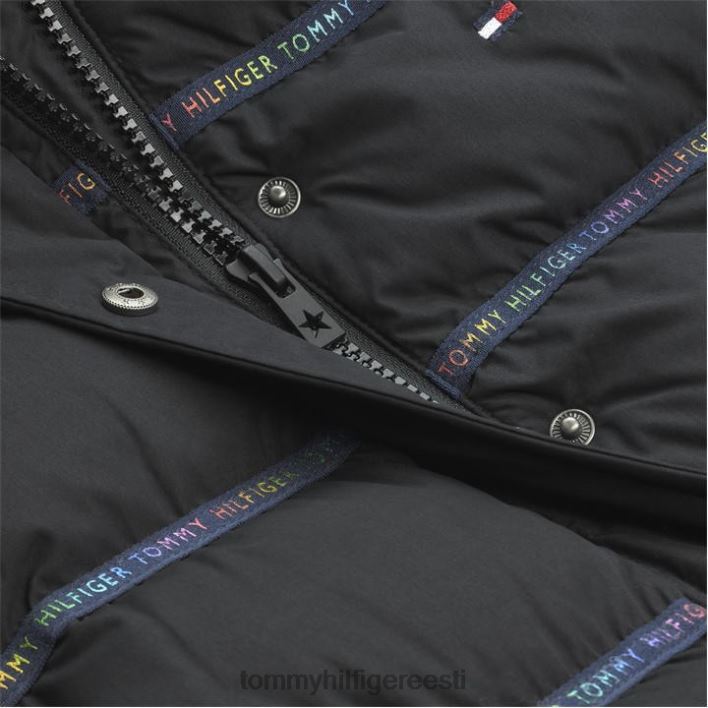 pikk teibiga polsterdatud jope RJV6219841 must Tommy Hilfiger