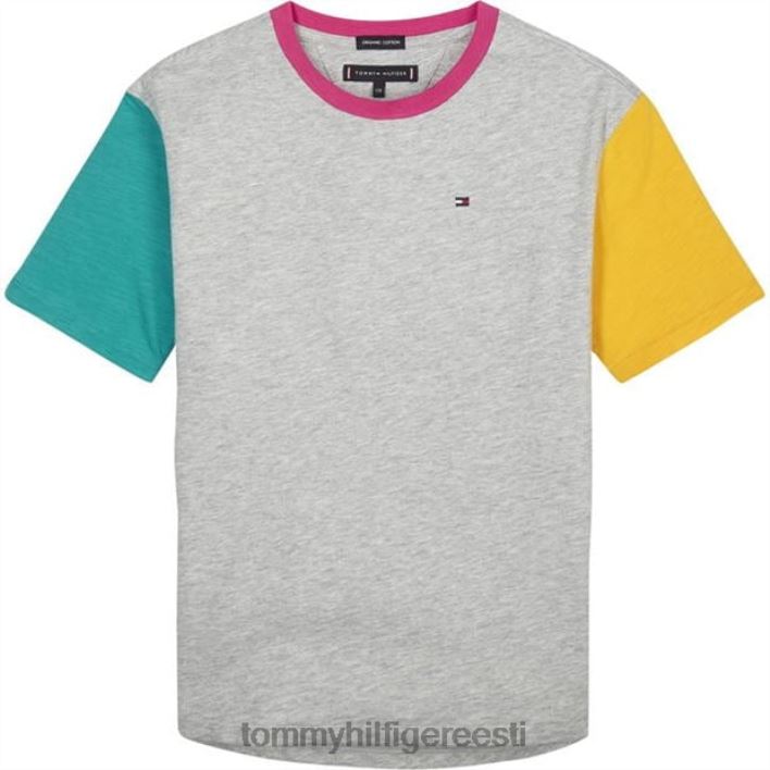 poiste värviblokk T-särk RJV6220706 helehall Tommy Hilfiger