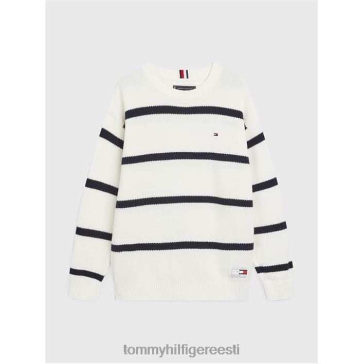 struktuur ragbi triibuline kampsun RJV6219750 valge 0q0 Tommy Hilfiger