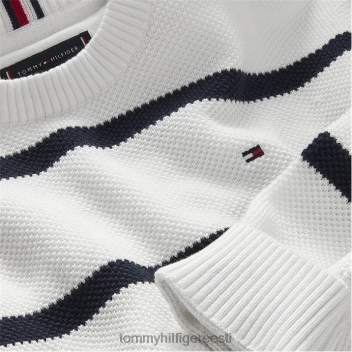 struktuur ragbi triibuline kampsun RJV6219750 valge 0q0 Tommy Hilfiger