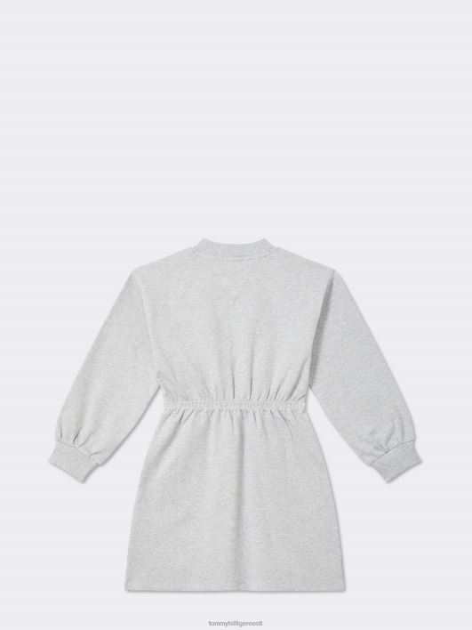 tüdrukute 3-7 hädavajalik dressipluus RJV62445 helehall kanarbik Tommy Hilfiger