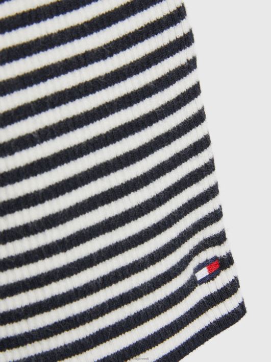 tüdrukute 3-7 logoga vöökohaga soonikseelik RJV62365 kõrbetaevas/iidne Tommy Hilfiger