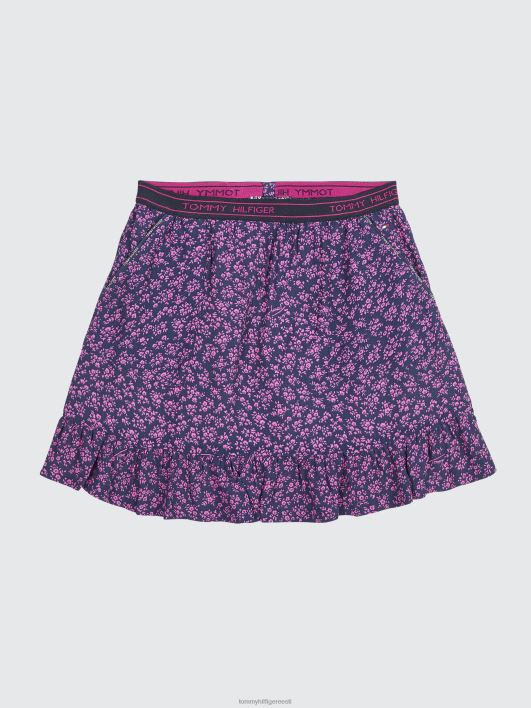 tüdrukute 8-16 suur lilleline seelik RJV62359 sinine lill kõikjal Tommy Hilfiger