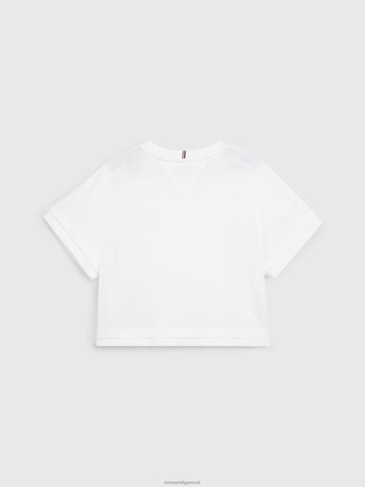tüdrukud 8-16 teiptop RJV62451 valge Tommy Hilfiger