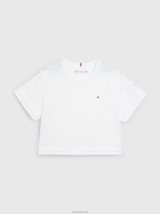 tüdrukute 3-7 lint top RJV62453 valge Tommy Hilfiger