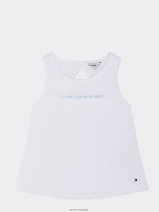 tüdrukute 3-7 logoga tanktop RJV62469 valge Tommy Hilfiger
