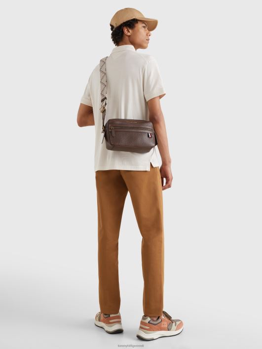 esmaklassiline nahast reporterikott RJV62507 pruun Tommy Hilfiger