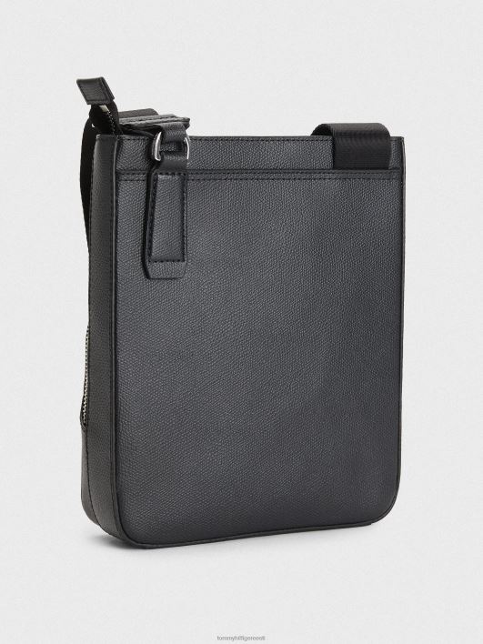 väike nahast reporterikott RJV62481 must Tommy Hilfiger