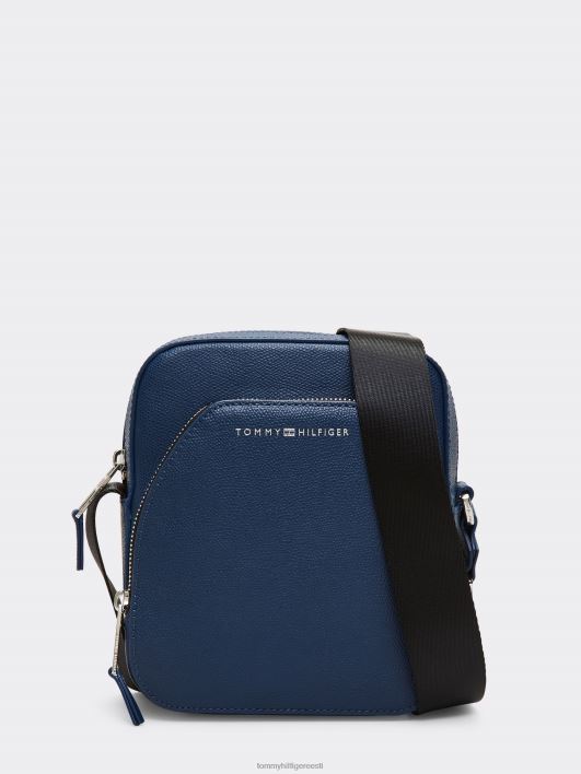väike nahast reporterikott RJV62503 videviku indigo Tommy Hilfiger