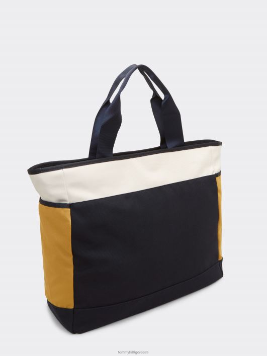 värviblokeeritud kandekott RJV62515 tumesinine/kollane Tommy Hilfiger