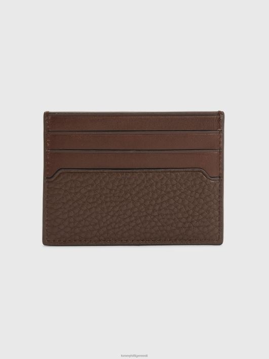 esmaklassiline nahast krediitkaardihoidja RJV62609 pruun Tommy Hilfiger
