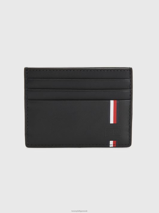 linna pendelrände nahast krediitkaardihoidja RJV62598 must Tommy Hilfiger