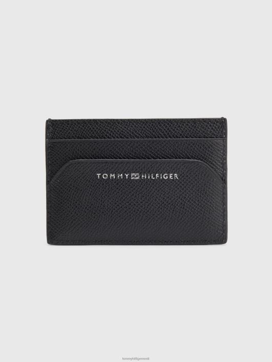 äri väike nahast kaardihoidja RJV62595 must Tommy Hilfiger