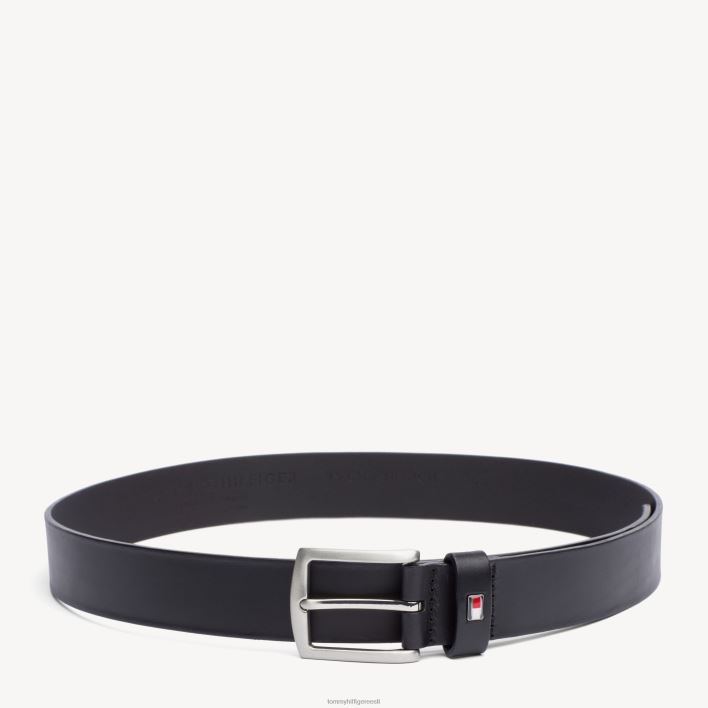 dentoni ümara pandlaga nahast vöö RJV62537 must Tommy Hilfiger