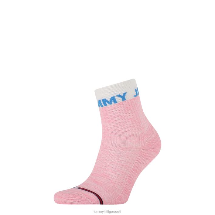1-pakendis uni tj lühikesed segavad sokid RJV62561 sinine/roosa Tommy Hilfiger