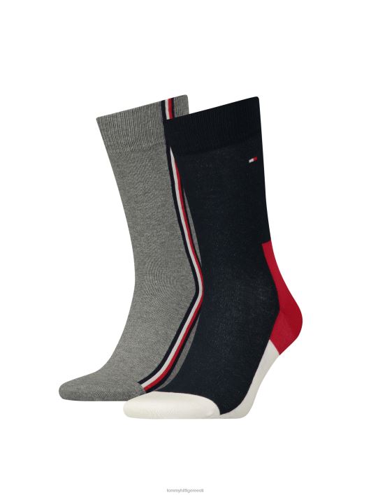 2-pakendis ikoonilised sokid RJV62580 tommy originaal Tommy Hilfiger