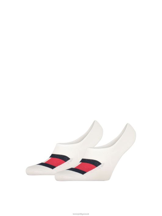 2-pakendis lipulised sokid RJV62577 valge Tommy Hilfiger